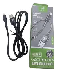 Cable Usb Iphone Royalcell Trenzado Carga Rápida 5 A 1m