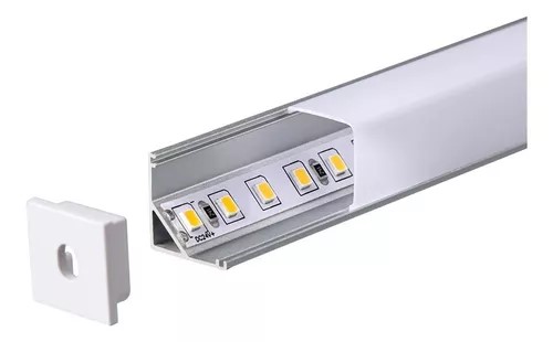 PERFIL ALUMINIO P/TIRA LED cuadrado (16x16MM) X 2 MtS