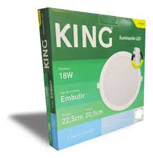 PANEL PLAFON DE EMBUTIR REDONDO 18W FRIO KING