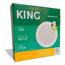 Panel Plafón King Redondo De 12w Calida 3000k 220v PVC