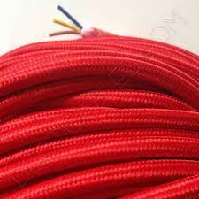 [CTX5RO] CABLE TEXTIL ROJO X METRO