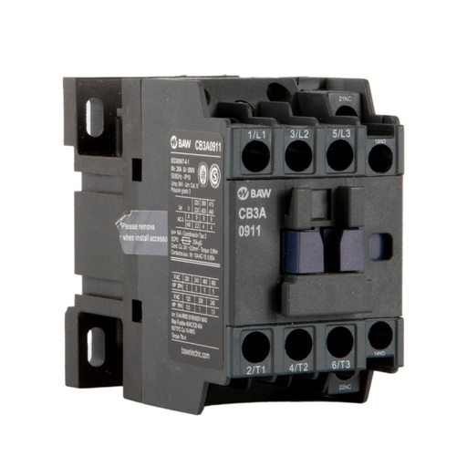 [CB3A2510M7] CONTACTOR BAW 3P 11KW 25A 1 NO 220V.