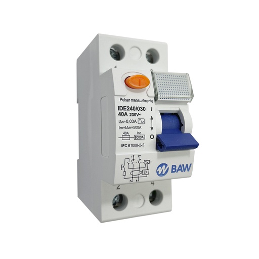 [IDE240/030] INTERRUP. DIFERENCIAL DISYUNTOR 2X40A/30mA BAW