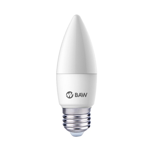 [B35L5C] LED VELA 4,5W 470LM E27 BAW calida 500 Lm