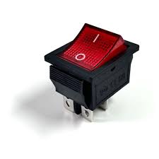 [LLAVE30] LLAVE ROJA LUMINOSA 4 CONTACTOS 15A ROJA
