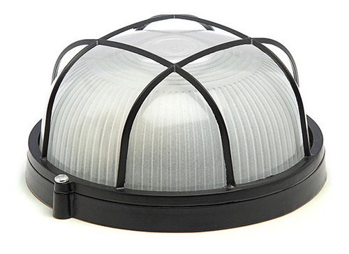 [630111] Luminaria aluminio/vidrio TIPO tortuga NEGRA SICA