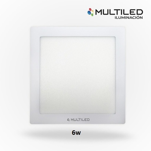 [MULTI128N6F] PANEL LED 6W CUADRADO EMBUTIR FRIO 480 Lm BLANCO MULTILED