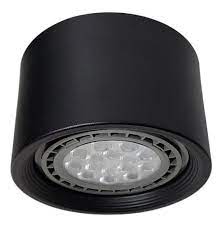 [2406A] Aplique Plafon fijo AR111 Negro 158mmx120mm