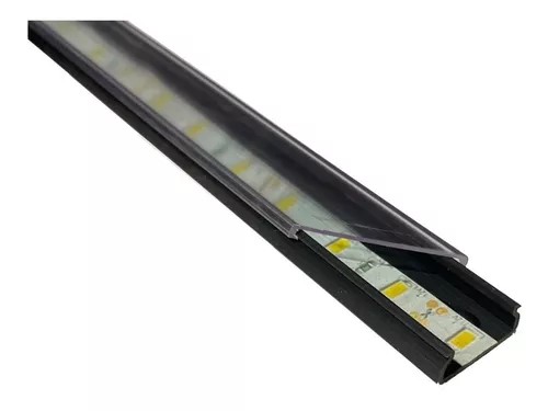 [HIN2010A] CANAL LED 20X10 NEGRO C/ ADHESIVO HOYOS