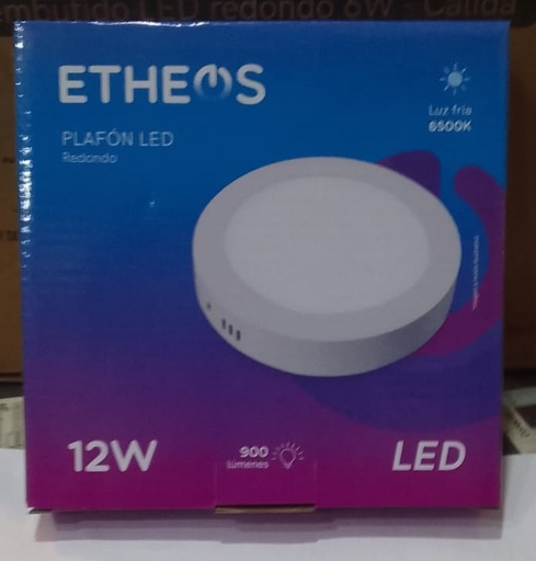 [PLR12F] LED PLAFON REDONDO APLICAR 12W FRIO ETHEOS