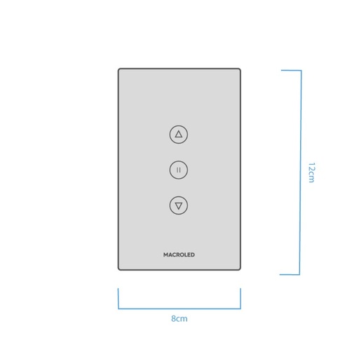 [DIMTSX1B] TECLA SMART BLANCA VIDRIO 2 CANALES MACROLED (copia)