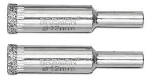 [7539] Broca Diamantada 12mm Largo 55mm 2 Unid Bremen®