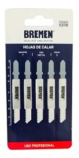[5370] Hojas De Sierra Caladora T X 1 Unid.  Para Metal Bremen