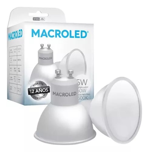 [CPSDPGU1022N] LED DICROICA 5w/220V NEUTRA MACROLED 7428325588424