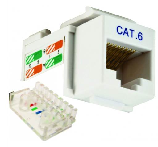 [COM0965] KEYSTONE JACK RJ-45 CAT 6 S/HERRAM.
