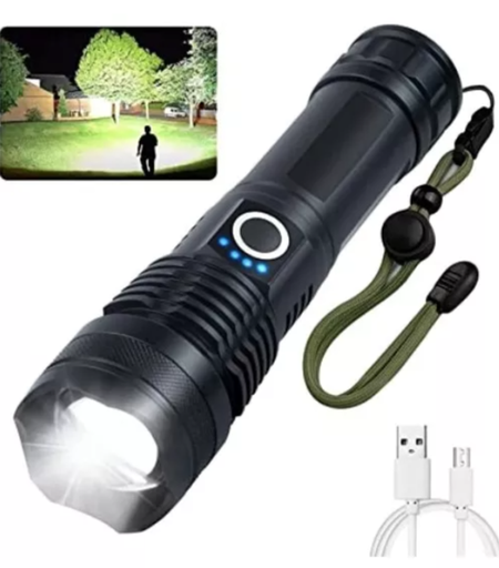 [LP50] Linterna P50 Táctica Militar Camping Led Zoom Recargable Color de la luz Blanco