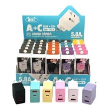 [ib582] Cargador de Pared Ibek IB-582 5.8A Puerto Usb A + C 5.8A