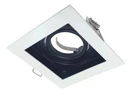 [aedx1mb] Aplique Embutir Blanco P/ 1 Luz Dicroica Macroled