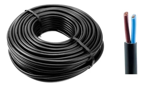 [CFTN2100] CABLE TIPO TALLER 2X1mm NEGRO ANTILLAMA MARCA PROPIA