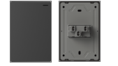 [MILAN1CNN] TECLA MILAN NEGRO MACROLED, 1 CANAL, 2 VIAS, AC 250V, 10A MAX. BASTIDOR METALICO