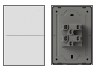 [MILAN2CMN] TECLA MILAN BLANCO MACROLED, 2 CANAL, 2 VIAS, AC 250V, 10A MAX. BASTIDOR METALICO