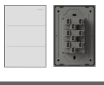 [MILAN3CMB] TECLA MILAN BLANCO MACROLED, 3 CANAL, 2 VIAS, AC 250V, 10A MAX. BASTIDOR METALICO