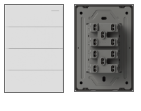 [MILAN4CNB] TECLA MILAN BLANCO MACROLED, 4 CANAL, 2 VIAS, AC 250V, 10A MAX. BASTIDOR METALICO