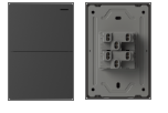 [MILAN2CNG] TECLA MILAN NEGRO MACROLED, 2 CANAL, 2 VIAS, AC 250V, 10A MAX. BASTIDOR METALICO (copia)