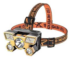 [B05] Vincha Minera X5 Led Linterna Luz Led Recargable Usb