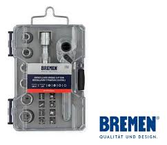 [7782] JUEGO LLAVE CRIQUE 1/4" CON BOCALLAVES Y PUNTAS (18 PZS) BREMEN