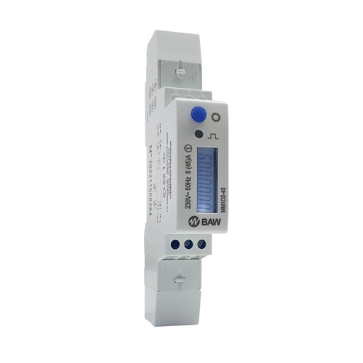 [MM1D545] MULTIMEDIDOR MONOF C/REGISTRO DE KWH 1 din BAW