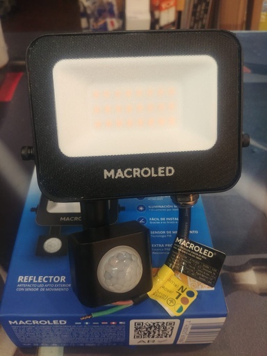 [EFLSG220W] REFLECTOR CON SENSOR DE MOVIMIENTO FRIO 20W 6500K MACROLED